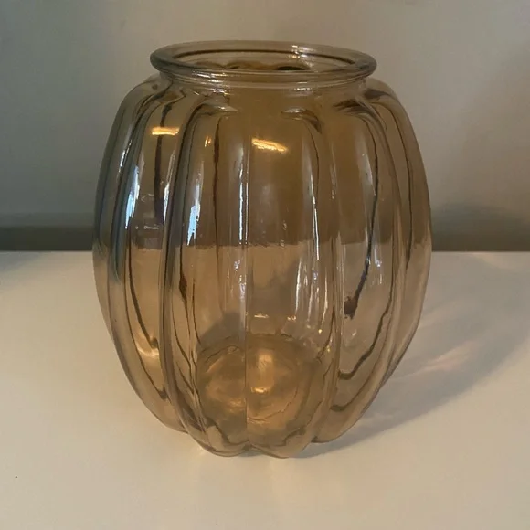 NEW Amber Glass Vase - Picture 1 of 3